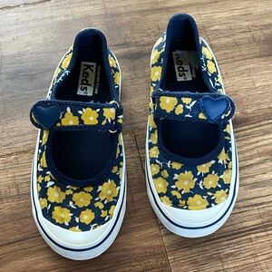 Keds Toddler Navy & Yellow Floral Mary Jane Sneakers